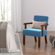 Accent Chair with Wood Frame, Arm Chairs Oversized with Soft Seat and Armrests