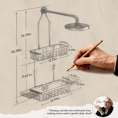 Shower Caddy Hanging, Shower Organizer Hanging, Aluminum Shower Racks for Inside Shower with Hooks for Razor, Never Rust Bathroom Organizers and Storage with Soap Holder, Gold