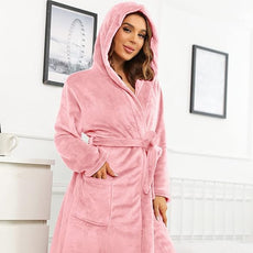 U2SKIIN Women Hooded Fleece Robe, Short Plush Robes for Womens With Hood Soft Warm Spa Bathrobe