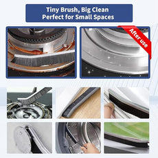 Crevice Cleaning Brush, Hard-Bristled Gap Scrub Brush, Toilet Gap Cleaning Brush Tool, for Scrub Small Spaces, Kitchen, Bathroom, Corner, Grout, Sink, Window Tracks, Hinges, 3pcs