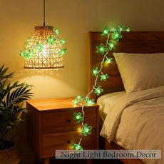 USB Battery Operated Flower String Lights, 10ft 30LED Fairy Cherry Blossom Light with Timer, Decorative Artificial Floral Lamp Indoor Bedroom Dorm Classroom Party Christmas Birthday Decor (Green)