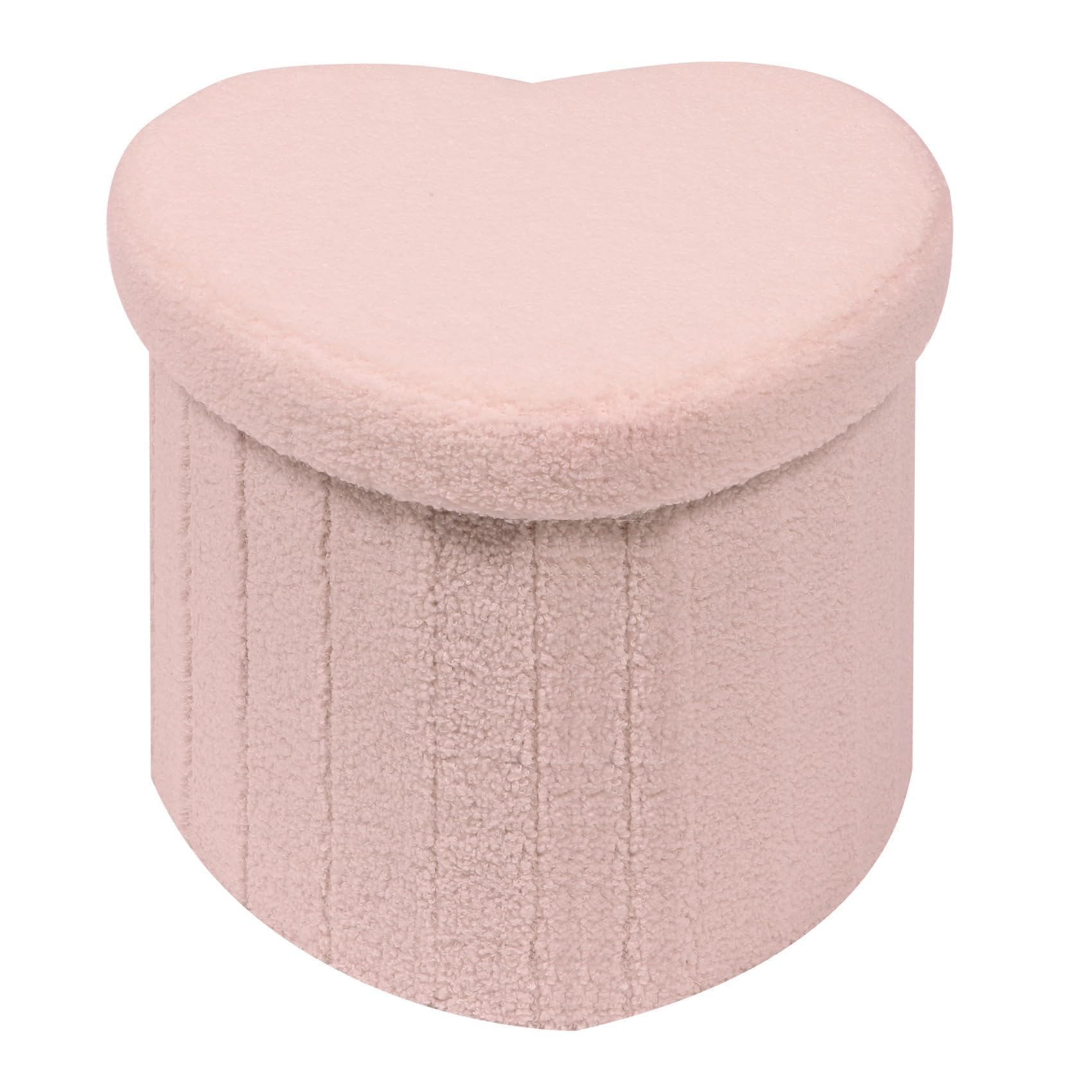B FSOBEIIALEO Storage Ottoman Cube, Flowers Shaped Ottomans with Storage Foot Stool Footrest for Lving Room, Boucle Ottoman Seat for Dorm Room,Faux Teddy Fur,White 12.6"x12.6"x12.6" Dormly