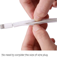 Alex Tech 25ft - 1/8 inch Cord Protector Wire Loom Tubing Cable Sleeve Split Sleeving for USB Cable Power Cord Audio Video Cable - Protect Cat from Chewing Cords - White