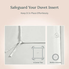 California Design Den Duvet Cover Twin Size/Twin XL Size Only - Premium 400 Thread Count, Natural 100% Cotton Bed Duvet Cover, Soft Sateen, Button Closure and Corner Ties - Ivory (Pale Tone)