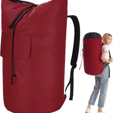 Extra Large Laundry Bag 115L, College Dorm Room essentials, Laundry Backpack Bag for College, Red Laundry Bag Backpack, Heavy Duty Laundromat Bags, Portable Laundry Duffle Bag for Camping, Apartment