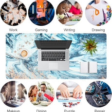 QIYI Large Desk Pad, Keyboard Mouse Pad Desktop Decor, Waterproof PU Leather Desk Cover Protector, Desk Accessories for Office Home Work Writing Gaming 31.5
