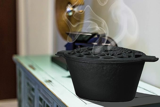 Fire Beauty Woodstove Steamer Stove Humidifier Cast Iron Lattice Top Rust Resistant 2.3 Quart Capacity (chicken)