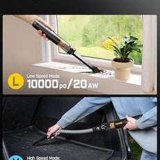 Fanttik Slim V10 APEX Cordless Car Vacuum, 4-in-1 Portable Mini Handheld Vac, 19kPa Suction Power, Upgraded Smart Digital Display, 2 Suction Modes for Small Jobs, Car, Office Desk, Keyboards (Black)