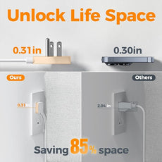 Surge Protector Flat Extension Cord 15Ft, TESSAN Flat Plug Power Strip with 4 Outlets 3 USB Ports (1 USB C), 900 Joules Protection, Multiple Wall Outlet Extender Suitable for Home Office Dorm, Grey