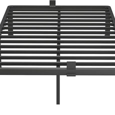 MAF 18 Inch Full Size Bed Frame with Round Corner Legs Mattress Slide Stopper No Box Spring Needed Heavy Duty Metal Platform Bed Frames Under-Bed Storage Space, 3000 LBS Steel Slats Support