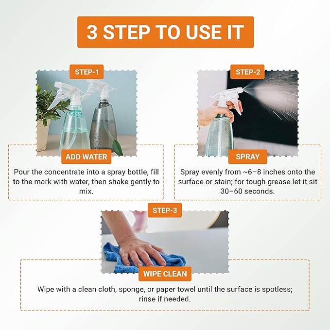 Advanage 20X Household Cleaner Concentrate Refill, 32 oz | Citrus All Purpose Cleaner | Multi Surface Dilute for Floors, Carpets, Glass, Counters, Appliances, and General Home Cleaning, USA Made