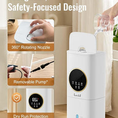 Humidifiers for Bedroom, 2.1Gal/8L Humidifier large room with Essential Oil Diffuser, Night Light, Top Fill Whole House Cool Mist Humidifiers for Plants Baby Kids Adults Greenhouse(White)