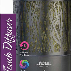 NOW Essential Oils, Metal Touch Ultrasonic Aromatherapy Oil Diffuser, Extremely Quiet and Heat Free, Color Changing LED