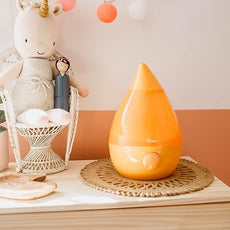 Crane Ultrasonic Cool Mist Humidifier for Bedroom, Baby Nursery, Kids Room, Plants, or Office, Large 1 Gallon Tank, Filter Optional, Orange