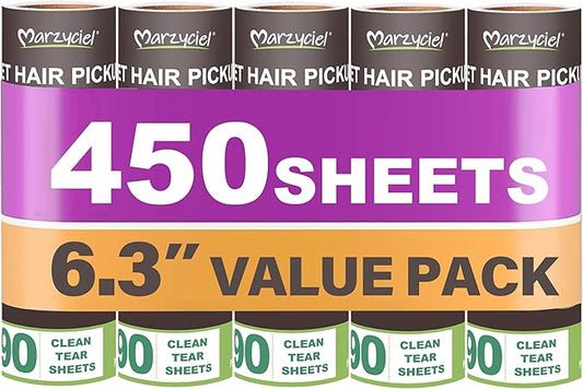 Extreme Sticky Large Surface Lint Roller, 6.3'' Giant Pet Hair Remover Roller for Pet Dog Cat Hair, Clothes&Furniture Cleaning, 90 Sheets (5 Refills)