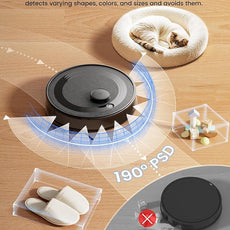 Lefant LiDAR Robot Vacuum and Mop Combo,75-Days Self-Emptying,6000Pa Powerful Scution,Multi-Floor Mapping, No-Go Zones,140 Min Runtime,2.4G/5G WiFi/Alexa/APP/iWatch,M2 Plus Black