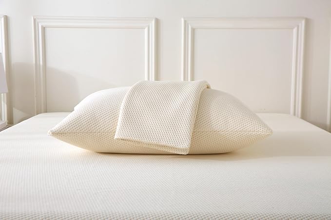 2-Pack Deluxe Cooling Organic Pillow Protectors Standard – Organic Cotton Percale, Waterproof & Breathable Zippered Encasements for Hot Sleepers – OCS Blended & Oeko-TEX Certified