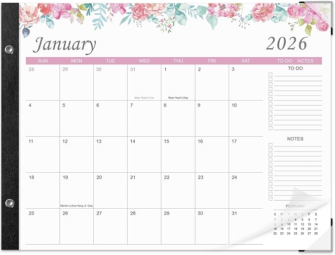 Desk Calendar 2026-2027 – 22" x 17" Large Desk Calendar Runs From January 2026 to June 2027