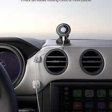 10Pack Cable Spring Holder Clips, Cord Organizer for Desk - Lamicall Adjustable Cord Clip, Wire Holder Organizer, Phone USB Charger Cable Holder, White