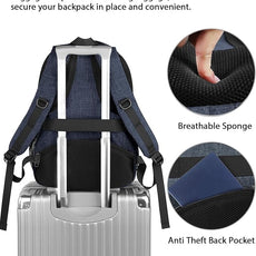 MATEIN Extra Large Laptop Backpack for Men, 50 L Travel Carry On TSA Approved Backpack with USB Port & Trolley Sleeve, Waterproof Business Work Bag Fits 18.4 Inch Computer Notebook, Dark Blue