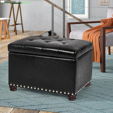 Joveco Leather Storage Ottoman, 24
