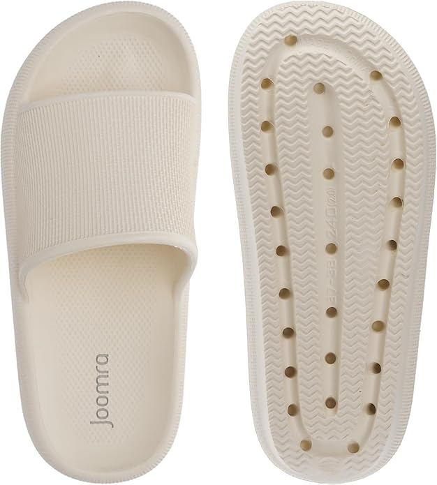 Joomra Pillow Slippers for Women and Men Non Slip Quick Drying Shower Slides Bathroom Sandals | Ultra Cushion | Thick Sole