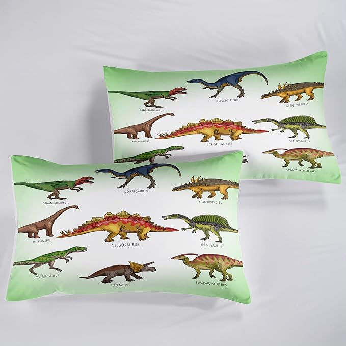 CVHOUSE Dinosaur Bedding Set,Dinosaur Comforter,Dinosaur Comforter Set Twin,Microfiber Quilt Set with 1 Comforter and 2 Pillow Cases- 3 Piece