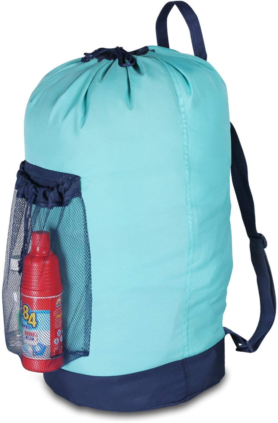 Dalykate Backpack Laundry Bag, Laundry Backpack with Shoulder Straps and Mesh Pocket Durable Nylon Clothes Hamper Bag with Drawstring Closure for College, Travel, Laundromat, Apartment