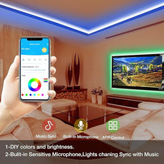 DAYBETTER Smart RGB Led Strip Lights, 200ft Led Lights for Bedroom with App Control, Multicolor Changing Led Light Strips Apply for Home Decor, Living Room, Kitchen, Home Party Decoration