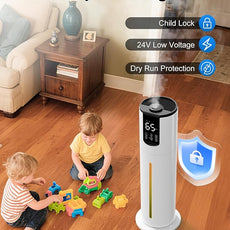 8L Humidifiers for bedroom, Humidifiers large room up to 500 sq ft, Easy to Clean Humidifier with Fully Washable Parts, Ultrasonic Cool Mist Humidifier for Home Plants Baby Nursery Office