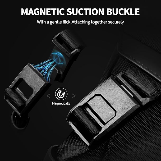 OIWAS Backpack for Men, 16 Inch Laptop Backpack for Men with Magnetic Buckle, Water-Resistant Travel Laptop Backpack