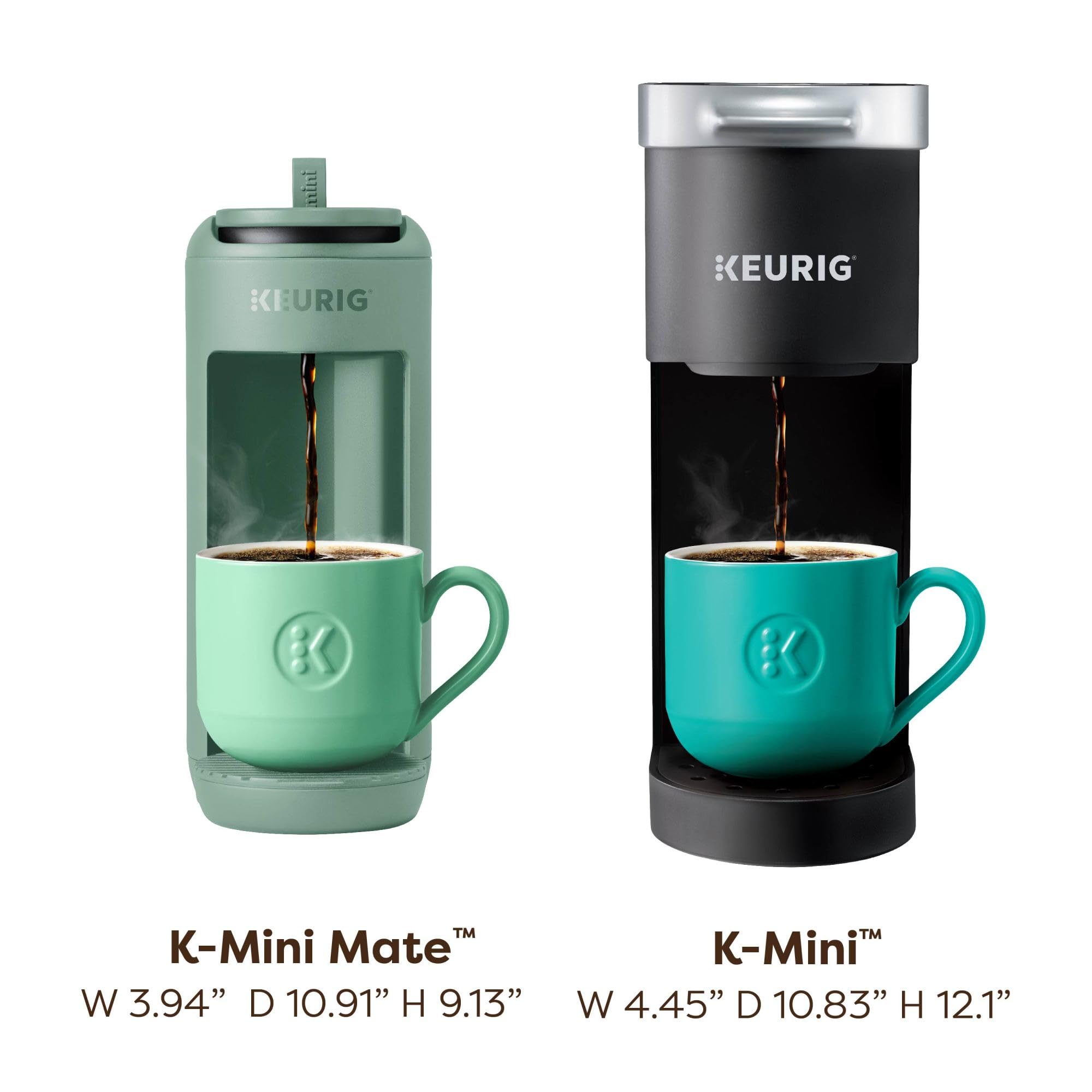 Keurig K-Mini Mate Single Serve K-Cup Pod Coffee Maker, Brews Up to 12 oz Cup, Compact Portable Coffee Machine for Small Spaces, Great for Dorms & Offices, Pink Sands Dormly