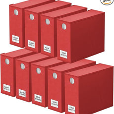 SpaceAid 9 Pack Bed Sheet Organizers and Storage, Foldable Sheet Organizer with Window for Linen Closet, Set Folder Keeper for Queen & King Size Bedding Storage (Red)