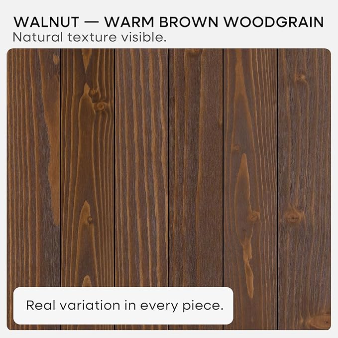 Homeforia Classic Walnut 36 inch Floating Shelf, High End Solid Real Wood Small 36inch Floating Shelves for Wall Mounted, 36in Floating Shelves, Heavy Duty Bracket, 36 X 6.5 X 1.75 inches, Set of 3