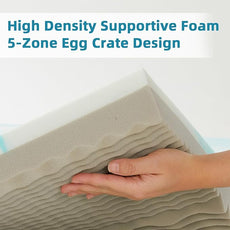 SAPHREAS 4 Inch Memory Foam Mattress Topper Twin Size, Back Pain & Pressure Relief, 3