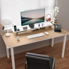 YSAGi Double-Sided Desk Pad, Leather Desk Mat, Eco Cork Desk Pad Protector,Large Mouse Pad,Waterproof Desk Blotter for Office/Home(Apricot+Cork, 47.2