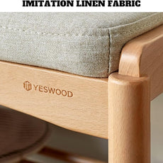 Solid Wood Shoe Bench Assembled, Shoe Rack Bench with Cushion for Entryway, Living Room, Bedroom, Hallway, 11.8