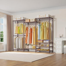 VIPEK V5 Portable Closet Wardrobe Heavy Duty Clothes Rack Metal Freestanding Clothing Racks, Adjustable Custom Closet Racks with 4 Hanging Rods & 8 Shelves, 68.9