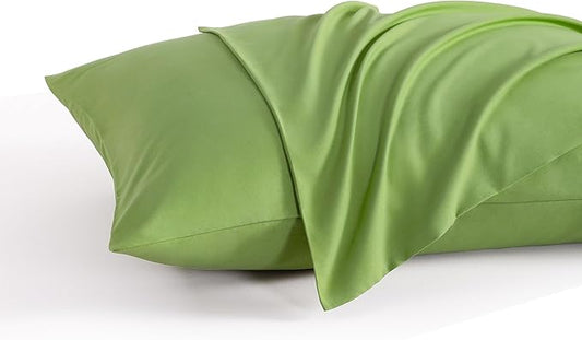 NTBAY Standard Pillow Cases Set of 2, 2 Pack Brushed Microfiber 20x26 Pillow Cases, Soft, Wrinkle, Fade, Stain Resistant Sage Green Pillow Cases with Envelope Closure, 20x26 Inches, Sage Green