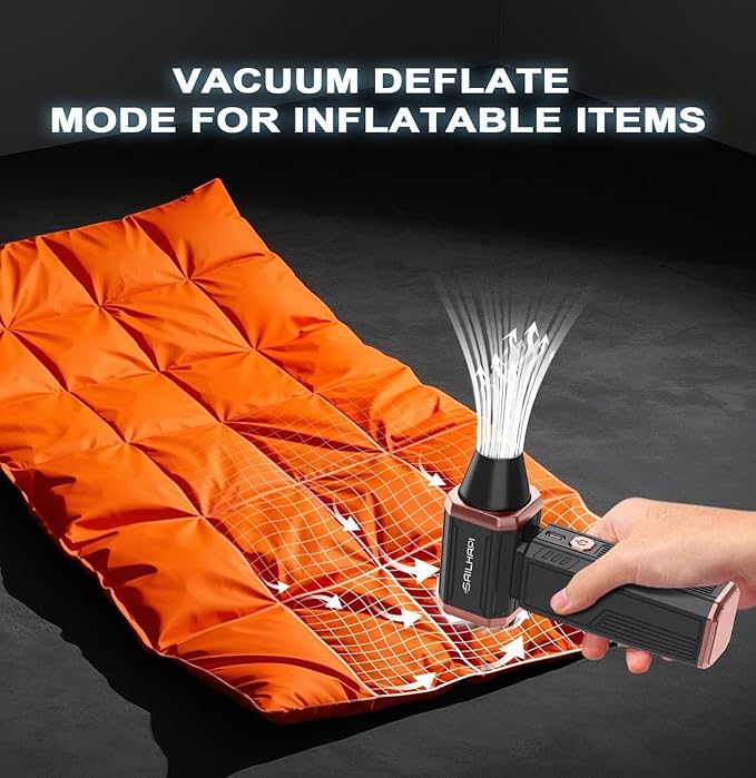 Electric Air Duster, 300000RPM High-Speed Cordless Blower Fan with Adjustable Speed & Brushless Motor, Portable Mini Blower for Keyboard, Car Detailing, PC Cleaning, Replaces Compressed Air