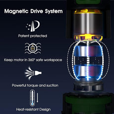 All in ONE Rechargeable Pool & Spa Vacuum 90 Mins Working for Hot Tub, Small Above Ground&Inground Pool, Magnetic Drive Tech, Spa Skimmer Net, Brush,25µm Ultra Fine Mesh Filter