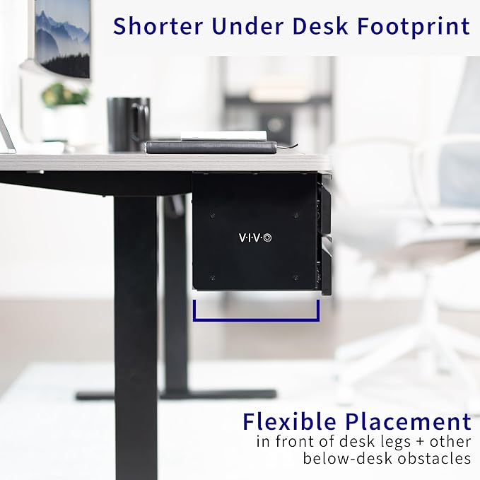 VIVO 16 inch Slide Out Dual Tier Desk Drawer, Under Desk 2 Layer Storage, Black, DESK-DR02