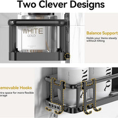 YASONIC Shower Caddy, 100% Rustproof Shower Organizer with Soap Holder, 6 Pack Large Capacity Shower Shelves for Inside Shower, No Drilling Bathroom Organizers and Storage for Kitchen & Home Decor