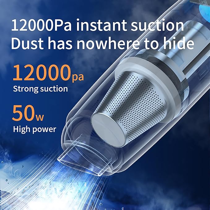 OOYY 2-in-1 Cordless Vacuum & Blower, Cordless Handheld Vacuum Cleaner and Blower, Powerful and Portable for Car & Home