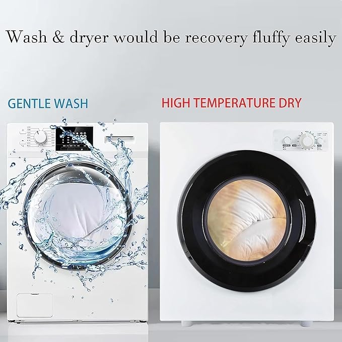 Ultra Thin Flat Soft Bed Pillows Queen Size Set of 2 Pack for Sleeping 20"x30", Hypoallergenic Skin Friendly Machine Washable