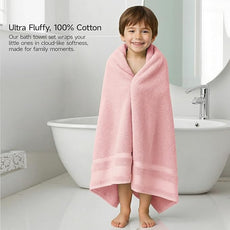 REDKISS 100% Cotton Bath Towels Set of 2, Extra Large Bath Sheets 35 X 70 Inches, 800 GSM, Quick Dry, Ultra Soft & Super Absorbent Bathroom Towel Sets for Bathroom, Gym, Spa, Pool & Hotel, Pink