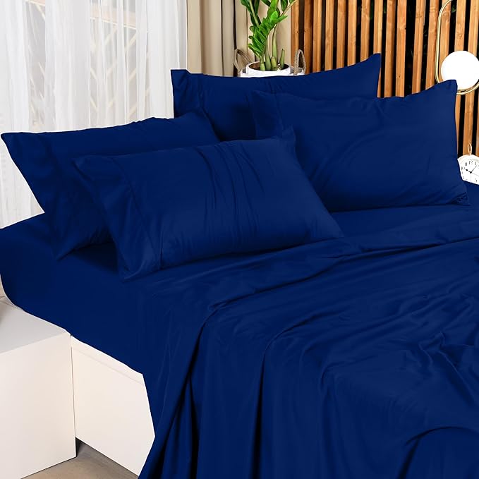 Utopia Bedding Full Sheet Set – 4 Piece Bed Sheets for Full Size Bed, Soft and Breathable Microfiber, Includes 1 Fitted Sheet, 1 Flat Sheet and 2 Pillowcases (Royal Blue)