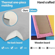 Art3d Peel and Stick Headboard for Twin, Full and Queen in Velvet Stone, Pack of 6 Panels Sized 9.84