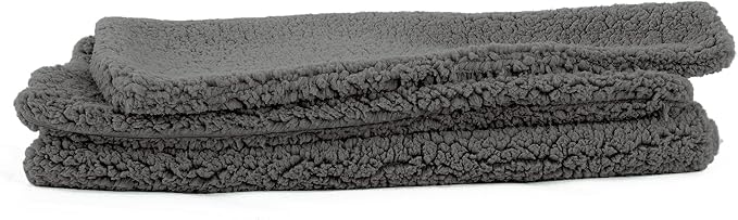 Reafort Ultra Soft Sherpa Body Pillow Cover/Case with Zipper Closure 21"x54" (21"x54" Body Pillow Cover,Charcoal Grey)