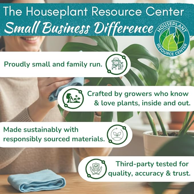 Houseplant Leaf Shine & Cleaner Wipes | Removes Dust, Dirt & Water Spots for Healthier, Glossy Leaves | Easy-to-Use Natural Leaf Cleaning Wipes for Indoor & Outdoor Plants | 30 Count